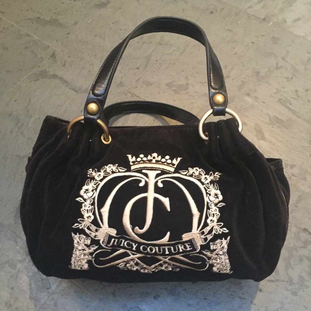 Juicy Couture purse in black suede